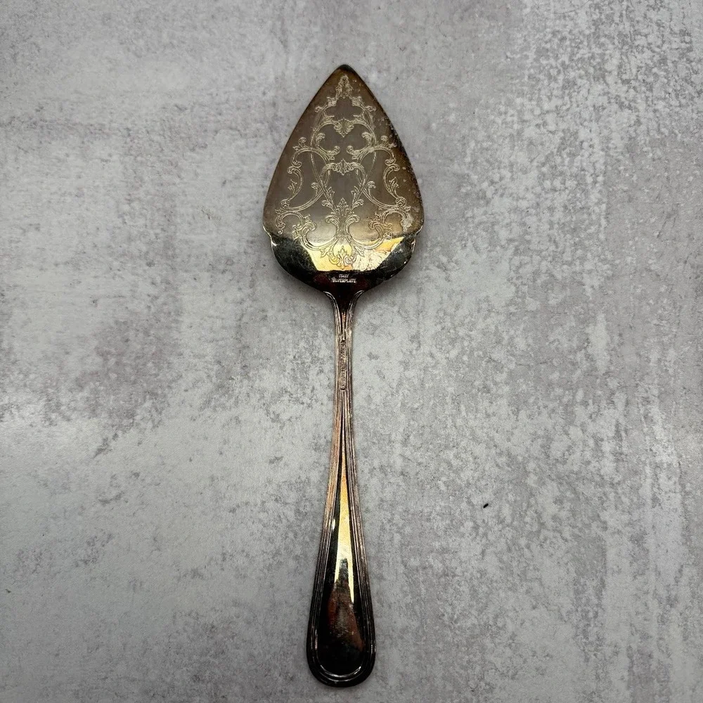 Vintage Silver Plated Pie‎ Serving Utensils 5 Set - Gorham Heritage Salad Tongs